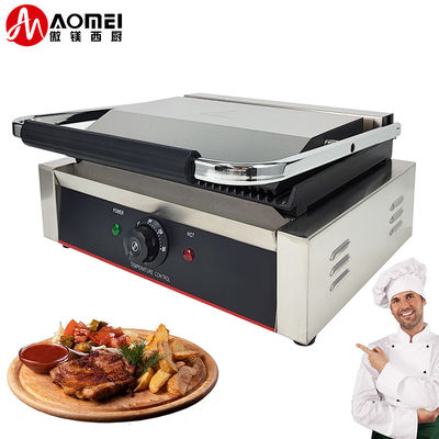 220V 상업용 전기 Cast Iron 접촉 샌드위치 파니니 프레스 메이커 그릴 그릴 머신