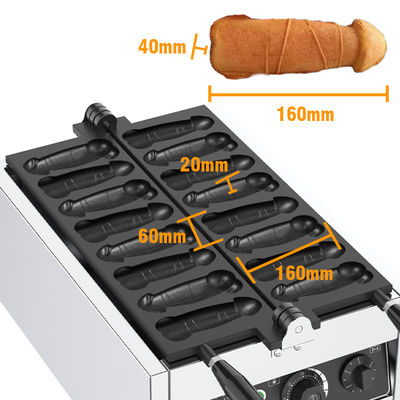 8 PC 음경 모양 와플 메이커 전기 반 스틱 와플 베이커