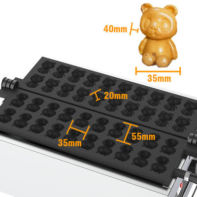 2024년 전압 220v 20pcs Cast Iron 미니 곰 모양 태야키 와플 메이커