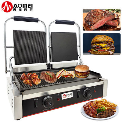 상업용 전기 Cast Iron 접촉 샌드위치 파니니 프레스 메이커 그릴 그릴 머신