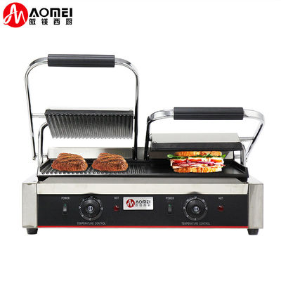 상업용 전기 Cast Iron 접촉 샌드위치 파니니 프레스 메이커 그릴 그릴 머신